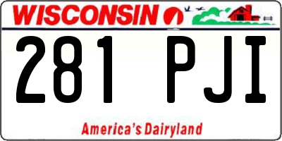 WI license plate 281PJI