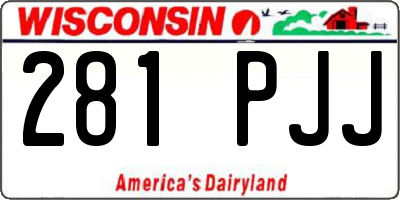 WI license plate 281PJJ