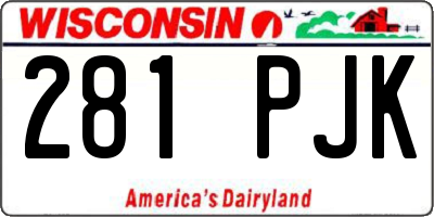 WI license plate 281PJK