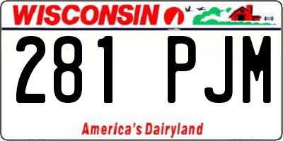 WI license plate 281PJM