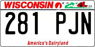 WI license plate 281PJN