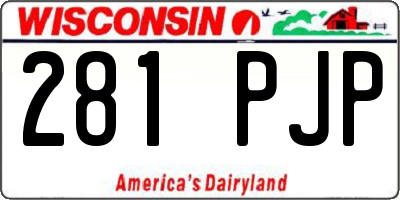 WI license plate 281PJP