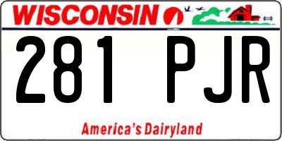 WI license plate 281PJR