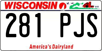 WI license plate 281PJS