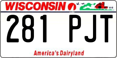 WI license plate 281PJT