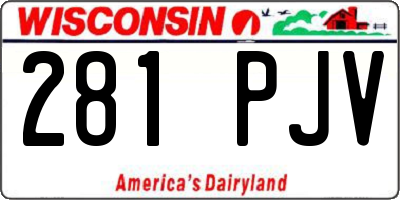 WI license plate 281PJV