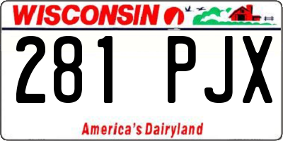 WI license plate 281PJX