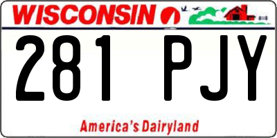 WI license plate 281PJY
