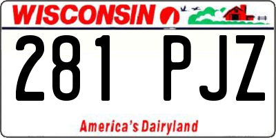WI license plate 281PJZ