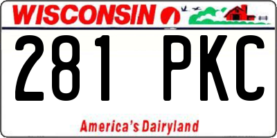 WI license plate 281PKC