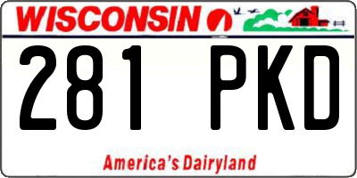WI license plate 281PKD