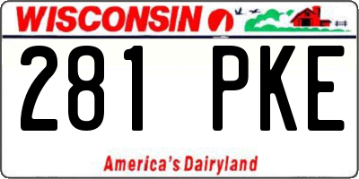 WI license plate 281PKE
