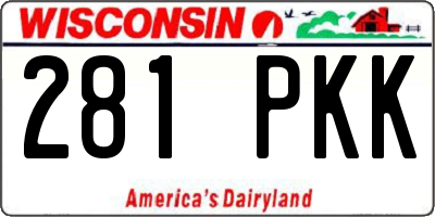 WI license plate 281PKK