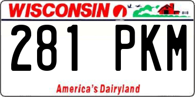WI license plate 281PKM