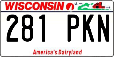 WI license plate 281PKN
