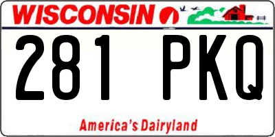 WI license plate 281PKQ