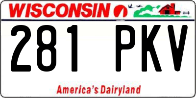 WI license plate 281PKV