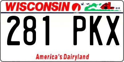 WI license plate 281PKX