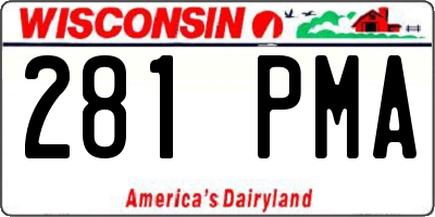 WI license plate 281PMA