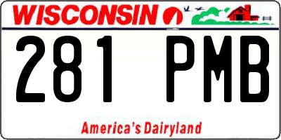 WI license plate 281PMB