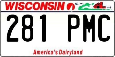 WI license plate 281PMC