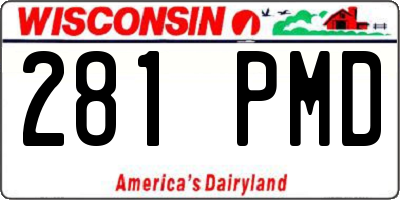 WI license plate 281PMD