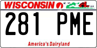 WI license plate 281PME