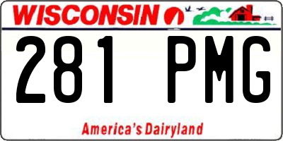 WI license plate 281PMG