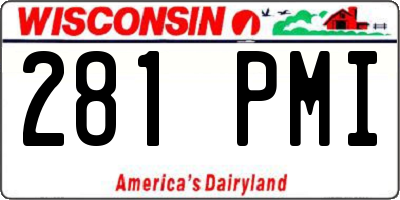 WI license plate 281PMI