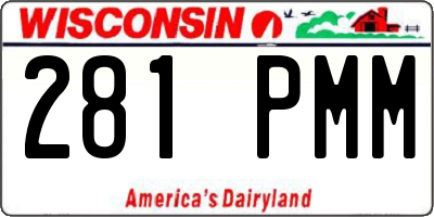 WI license plate 281PMM