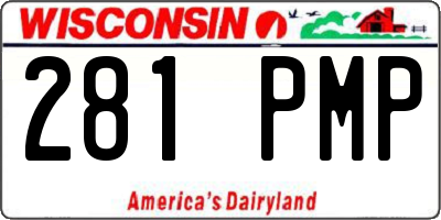 WI license plate 281PMP