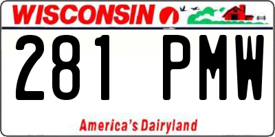 WI license plate 281PMW