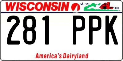WI license plate 281PPK