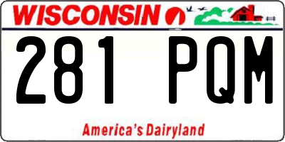 WI license plate 281PQM