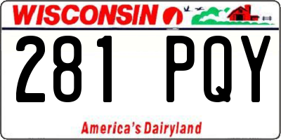 WI license plate 281PQY