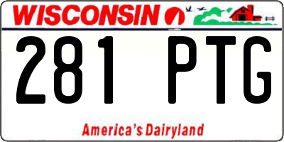 WI license plate 281PTG