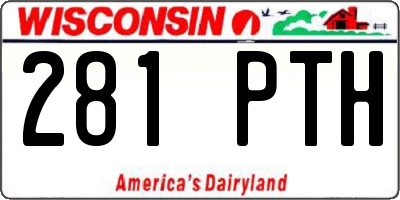 WI license plate 281PTH