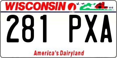 WI license plate 281PXA