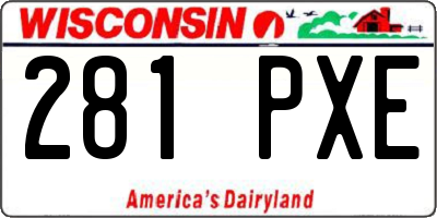 WI license plate 281PXE