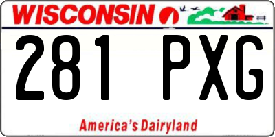 WI license plate 281PXG