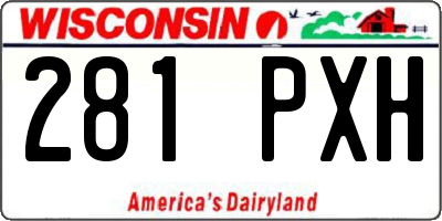 WI license plate 281PXH