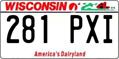 WI license plate 281PXI
