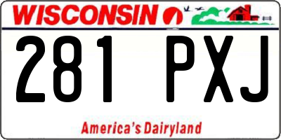 WI license plate 281PXJ