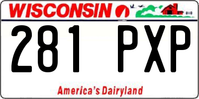 WI license plate 281PXP