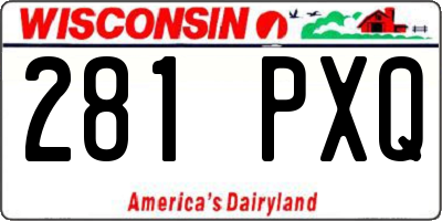 WI license plate 281PXQ