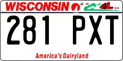 WI license plate 281PXT