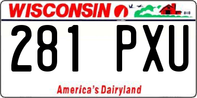 WI license plate 281PXU