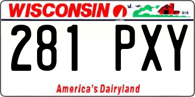WI license plate 281PXY