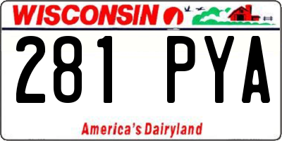 WI license plate 281PYA