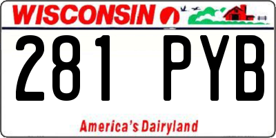 WI license plate 281PYB